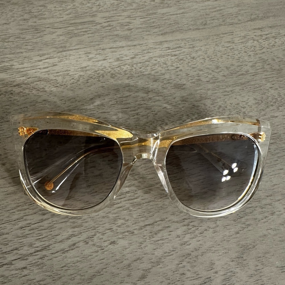 DITA Transparent and Gold Sunglasses